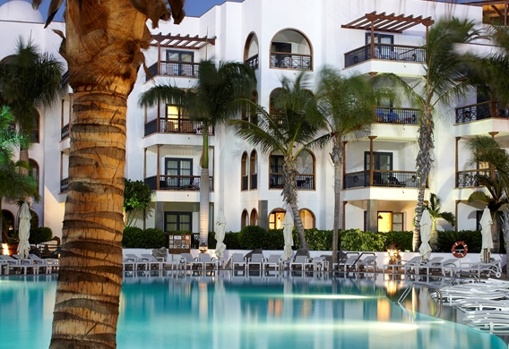 Princesa Yaiza Suite Hotel Resort 5 Luxury - Detail Sea Water Pool at Night.jpg